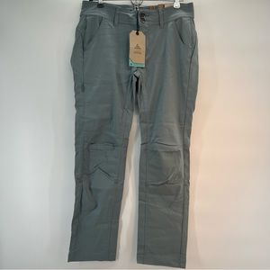 NWT Prana Halle Straight Convertible Hiking Pants Sz 4 Short Smoky Blue Green